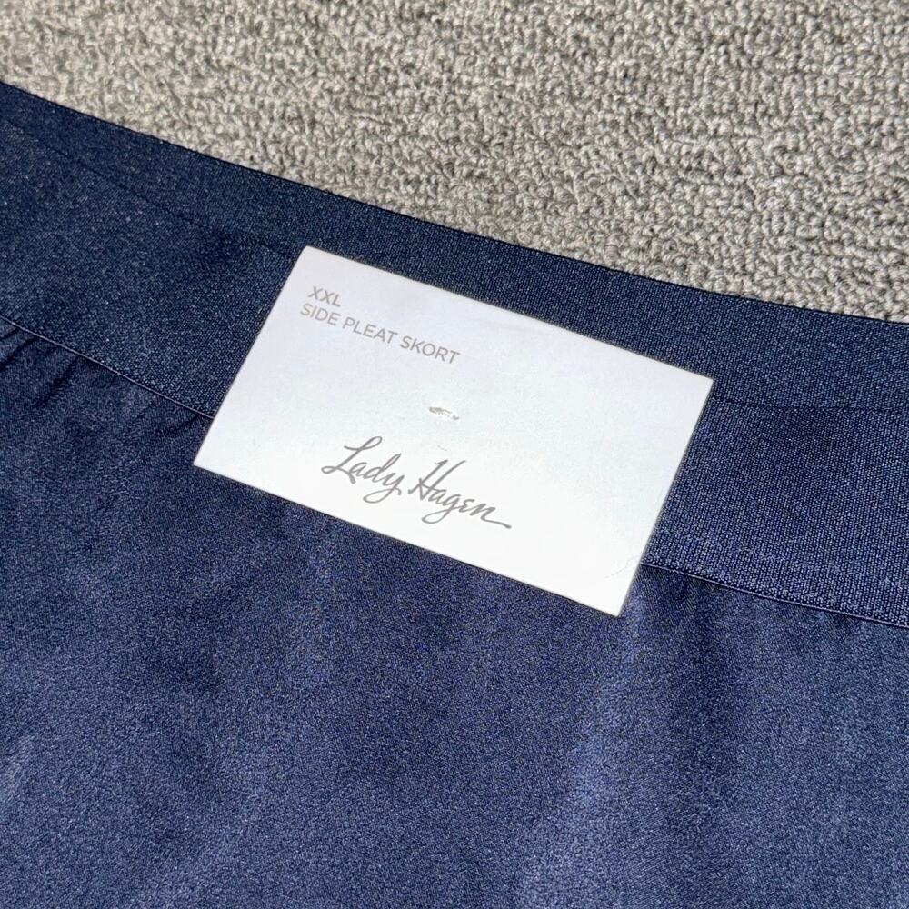 NWT Lady Hagen Side Pleat 16" Skort Navy Blue Womens Size XXL Golf Active Tennis - Picture 5 of 8